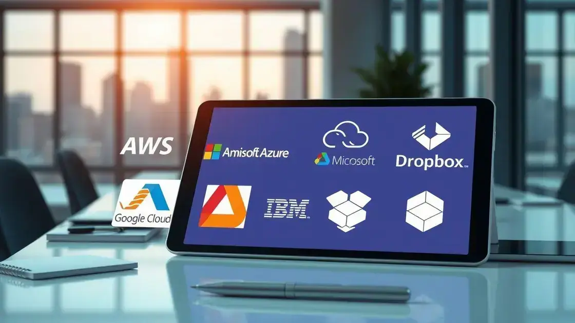 Principais fornecedores de armazenamento em nuvem empresarial