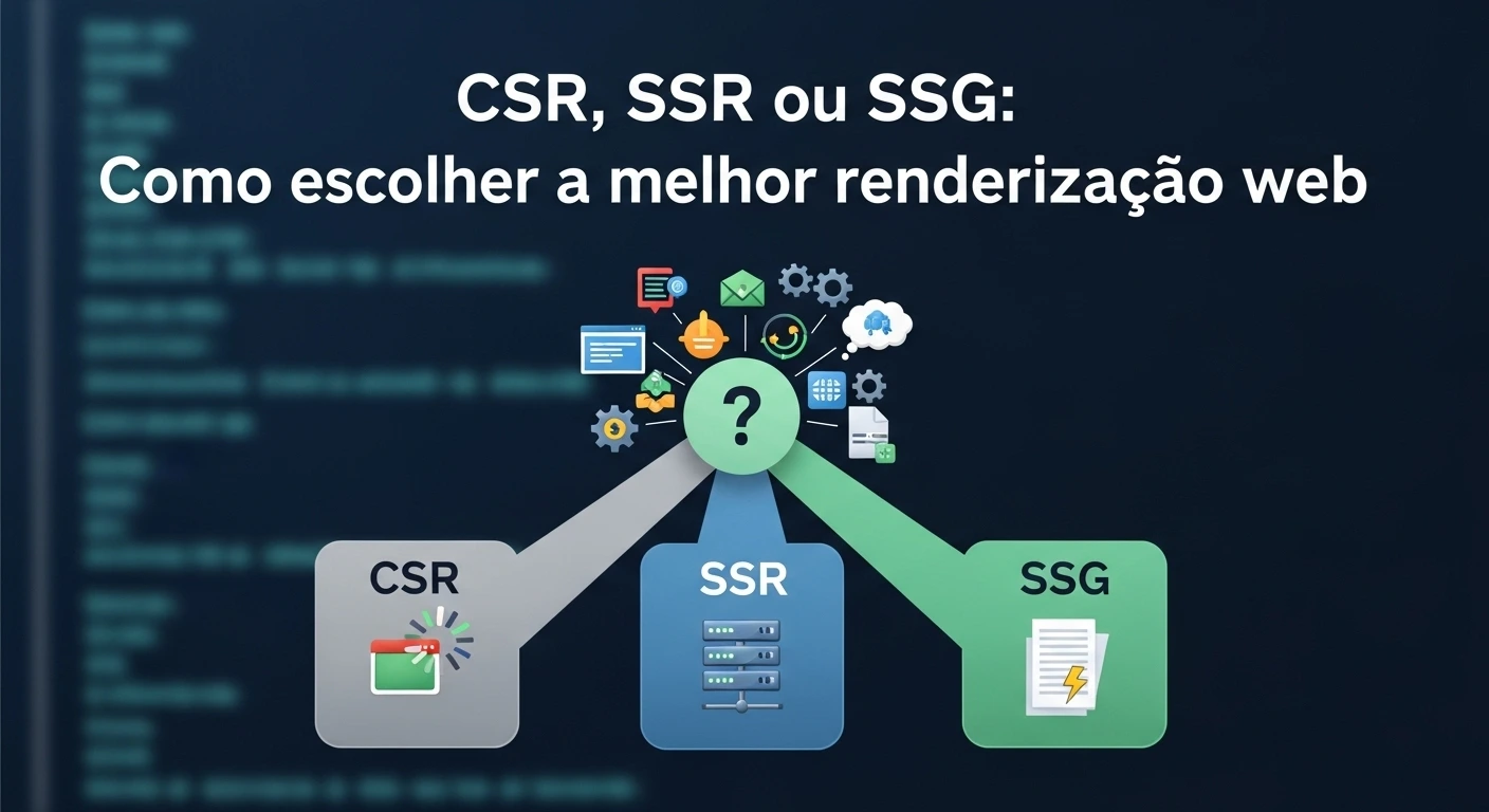 escolher entre csr ssr e ssg