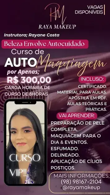 curso de automaquiagem gratuito