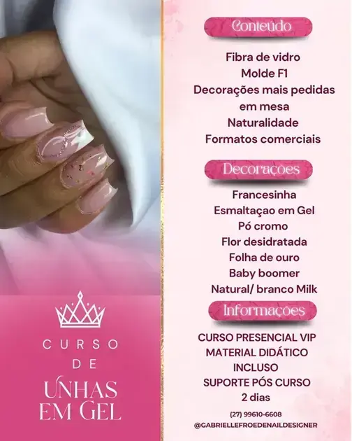 curso de unha de gel gratuito