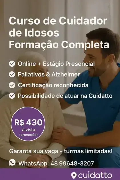 curso gratuito de cuidador de idosos