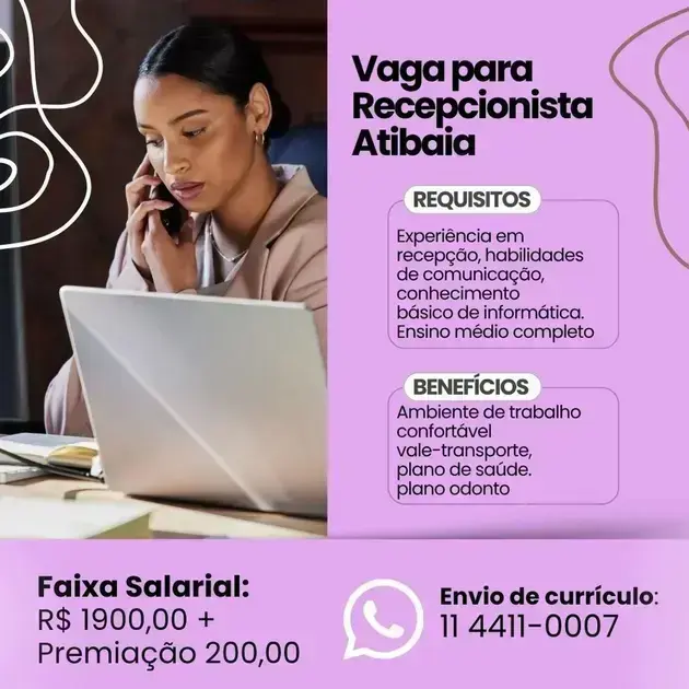 vagas de emprego em atibaia