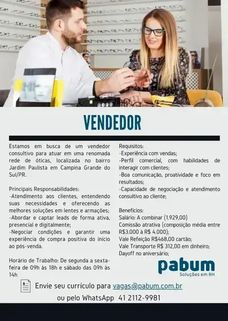 vagas de emprego em campina grande