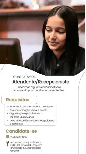 vagas de emprego em goiânia de segunda a sexta
