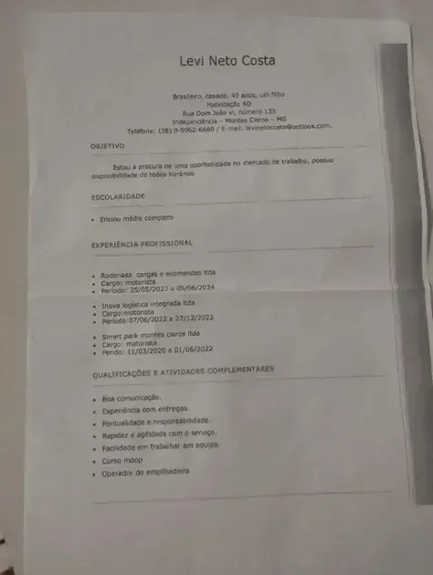 vagas de emprego em montes claros