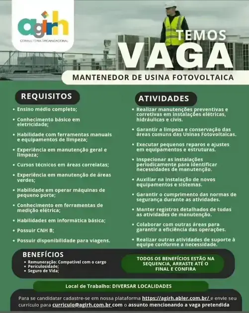 vagas de emprego em telêmaco borba