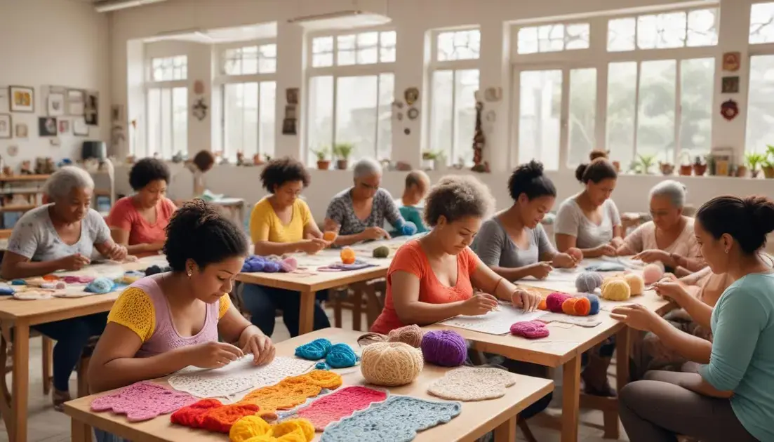 curso de crochê presencial sp gratuito